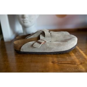 Birkenstock Boston Soft Footbed Clog Taupe 38 NEW
